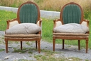 Louis 16 style Pair Bergères, France 1900