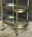 Louis 16 style Trolley Bar in Brass & Glass, France 1940