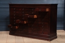 Louis Philippe style Antique mahogany notary office cabinet in 1860