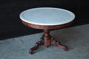 style Louis-Philippe Marble Top Center Table