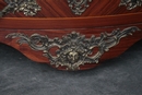 Louis VIII style Marble top chest of drawer in rich bronzes and copper inlaid