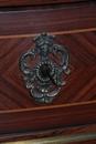 Louis VIII style Marble top chest of drawer in rich bronzes and copper inlaid