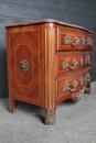 Louis VIII style Marble top chest of drawer in rich bronzes and copper inlaid