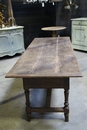 Louis XIII style 18th century oak french farm table in oak, France 18th century