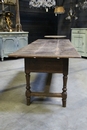 Louis XIII style 18th century oak french farm table in oak, France 18th century