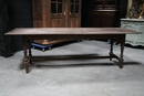 Louis XIII style 18th century oak french farm table in oak, France 18th century