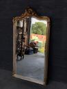 Ancien miroir doré et argenté  style Louis XV  France  19ème