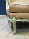 style Louis XV Leather Bergere