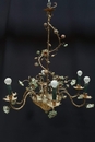 style Louis XVI bronze basket chandelier