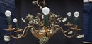 style Louis XVI bronze basket chandelier