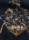 style Louis XVI bronze basket chandelier