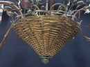 style Louis XVI bronze basket chandelier