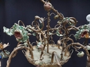 style Louis XVI bronze basket chandelier