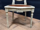 Paire de chaises patinées  style Louis XVI  France 1900