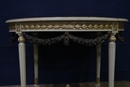 Table centrale ovale en bois style Louis XVI