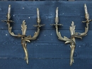 Louis 15 style Pair Sconces in Bronze, France 1900