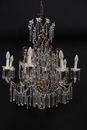 Lustre en crystal, italie 1940