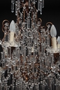 Lustre en crystal, italie 1940