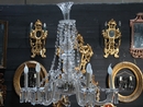 Lustre decoratif en verre et crystal France