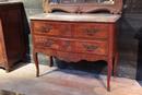 LXV 19 Th century Inlaid LXV Chest of Drawers with beautifull marble Top