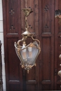 LXV style Unusual Bombé Brass Lantern