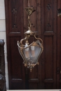 LXV style Unusual Bombé Brass Lantern