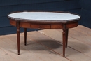 LXVI style Coffee Table in wood and marble, France 20Th Century