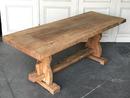 Table de ferme délavée style Monastère en chene, france 1940