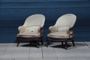 Pair Napoleon III Armchairs, France 1860