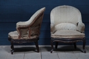 Pair Napoleon III Armchairs, France 1860