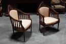 style Nice pair of LXVI armchairs with medaillons 19 th century