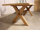 style Oak bleached trestle table