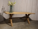 style Oak bleached trestle table