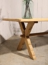 style Oak bleached trestle table