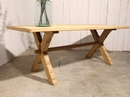 style Oak bleached trestle table