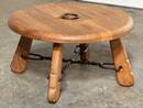 Oak brutalist coffee table 