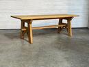 Oak brutalist dining table 