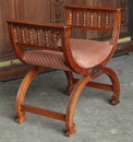 oak renaissance curule chair