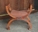 oak renaissance curule chair