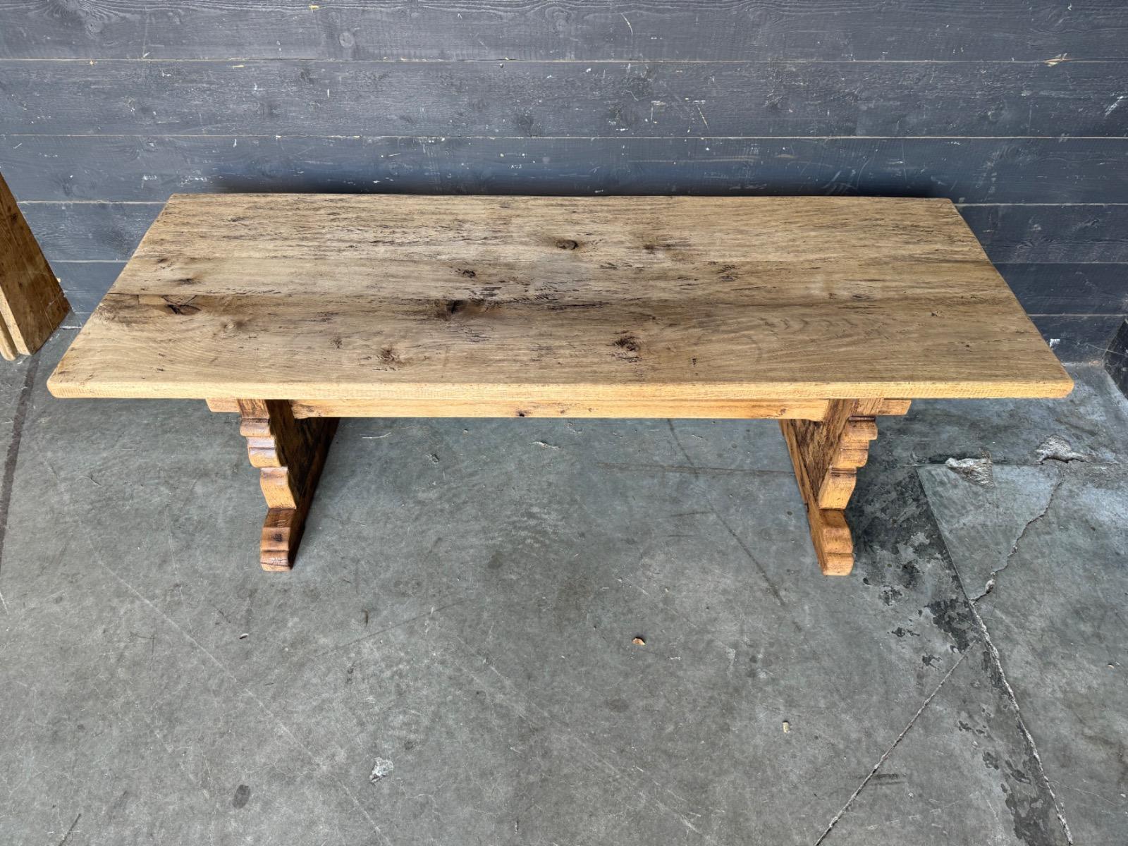 oak trestle table 