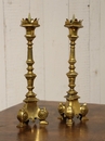 style Pair gothic brass candelsticks