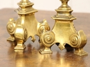 style Pair gothic brass candelsticks