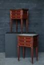 style Pair Louis 16 French Side Chest of drawers signed Sormani, France 19th Century