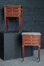 style Pair Louis 16 French Side Chest of drawers signed Sormani, France 19th Century