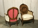 style Pair Louis XVI french bergeres fine carved