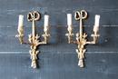 style PAIR LXVI STYLE BRONS SCONCES