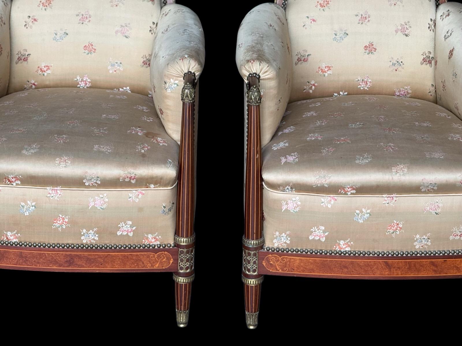 Pair of art deco armchairs 