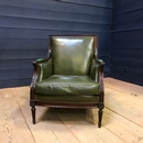 style Pair of leather armchairs