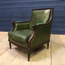 style Pair of leather armchairs