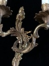 style Pair of Louis XV bronze wall sconces